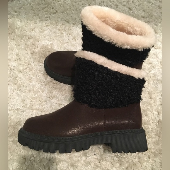Colorblock Fluffy Trim Snow Boots - Picture 13 of 16